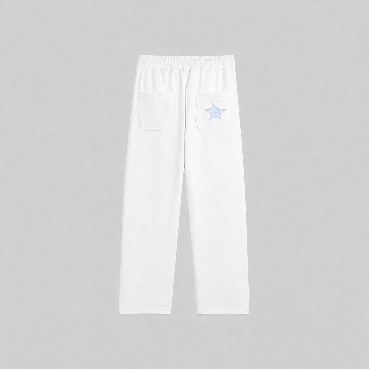 Cuffless star joggers back view